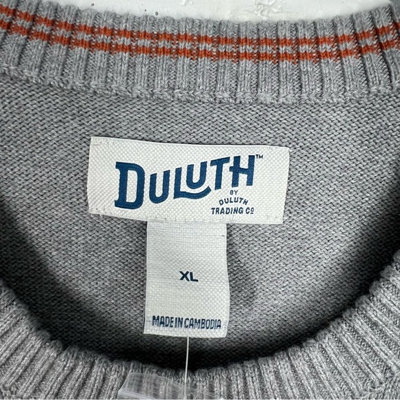 DULUTH Men's XL Grey Strongarm Crewneck Cotton Sweater - Picture 3 of 9